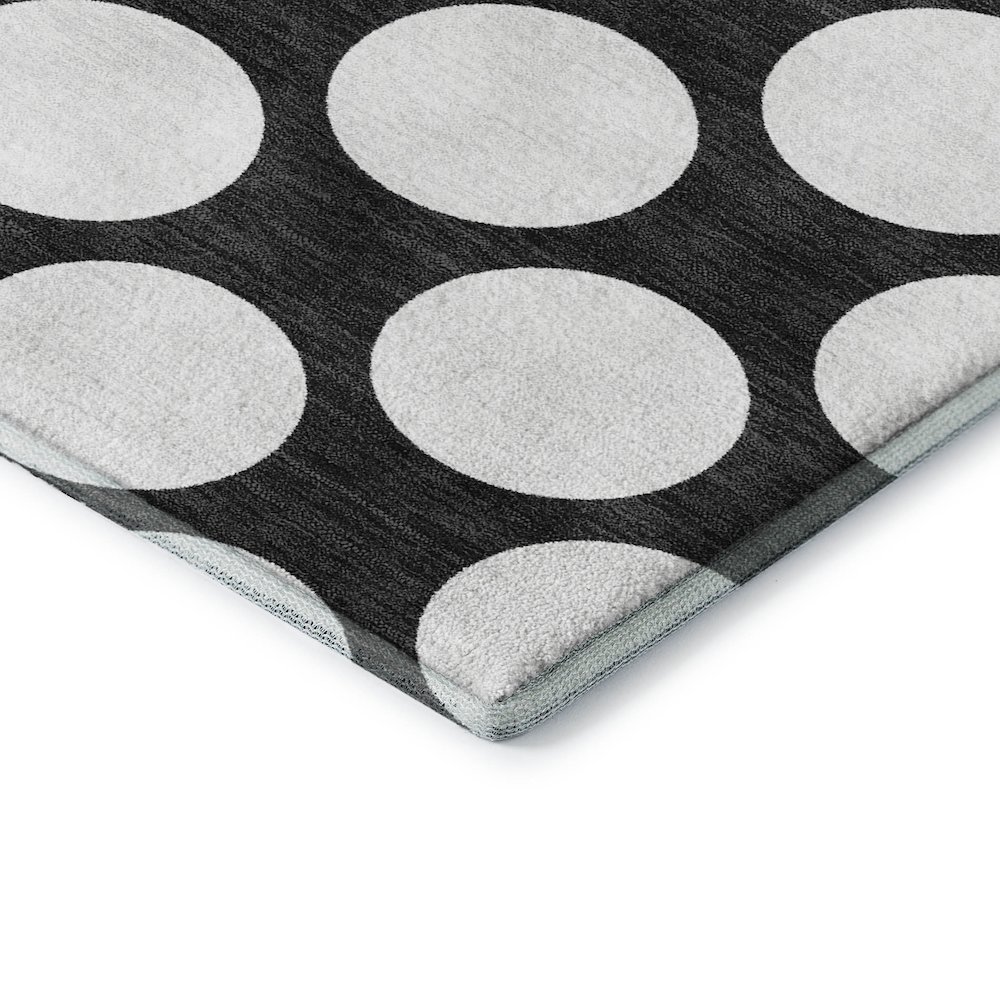 Luxury Washable Indoor/Outdoor The Reserve Black 3' x 5' Rug. Picture 2