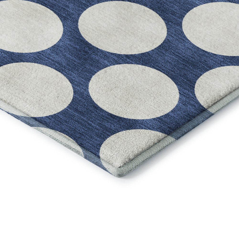 Luxury Washable Indoor/Outdoor The Reserve Navy 3' x 5' Rug. Picture 2
