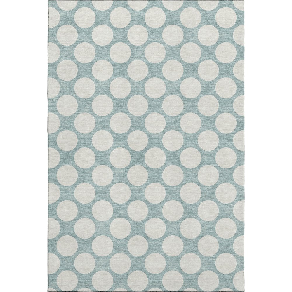 Luxury Washable Indoor/Outdoor The Reserve Seafoam 8' x 10' Rug. Picture 1