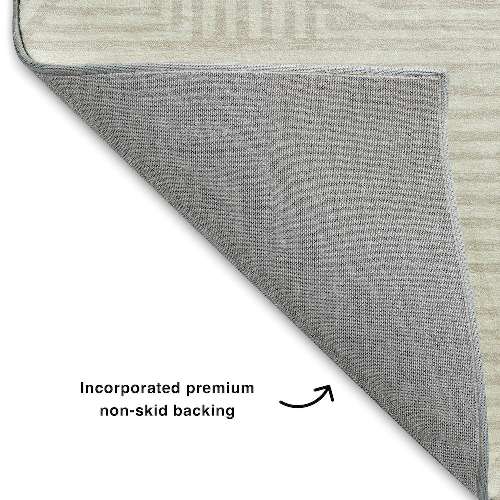 Luxury Washable Indoor/Outdoor The Reserve Linen 3' x 5' Rug. Picture 4