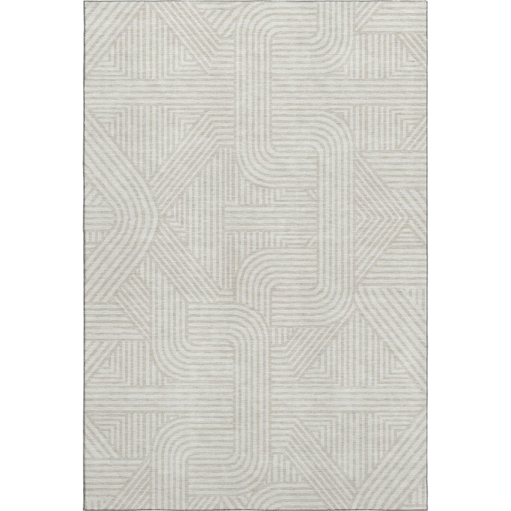 Luxury Washable Indoor/Outdoor The Reserve Linen 8' x 10' Rug. Picture 1