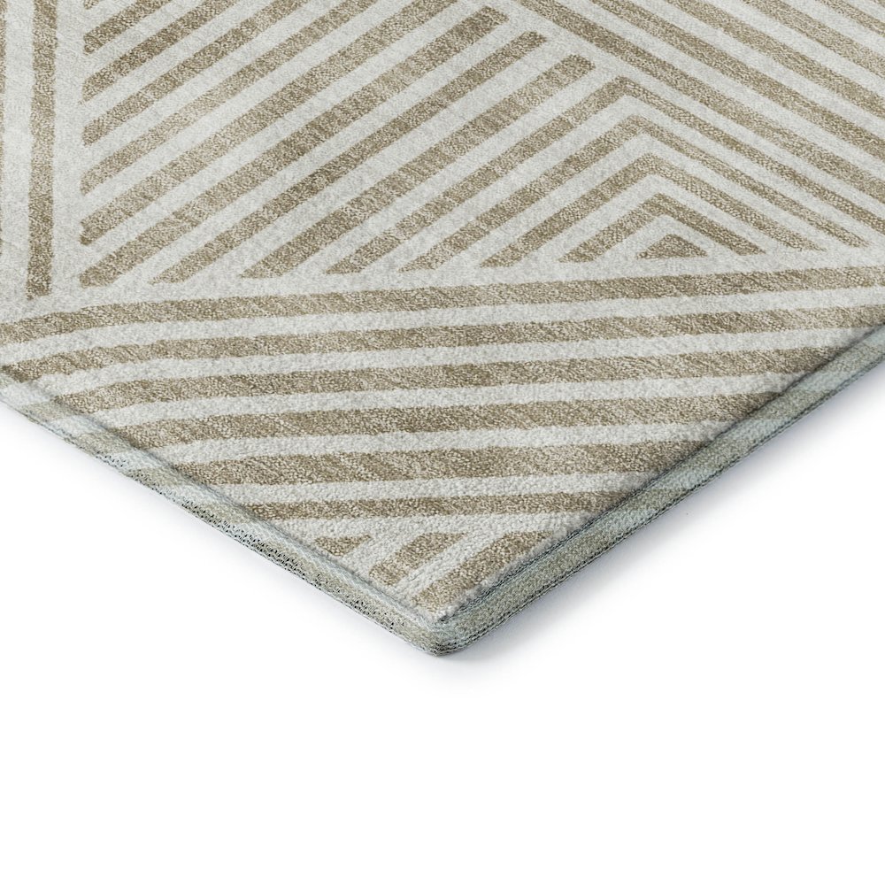 Luxury Washable Indoor/Outdoor The Reserve Putty 3' x 5' Rug. Picture 2