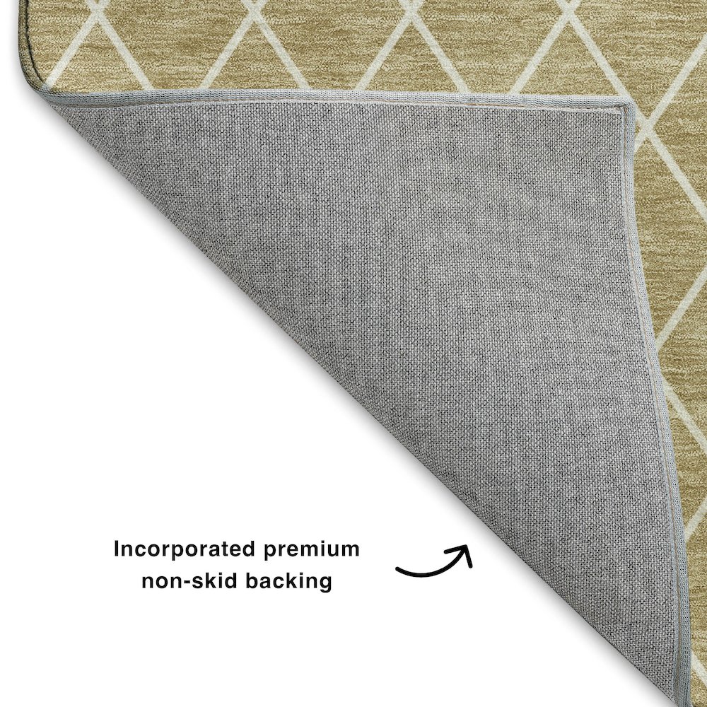 Luxury Washable Indoor/Outdoor The Reserve Walnut 3' x 5' Rug. Picture 4