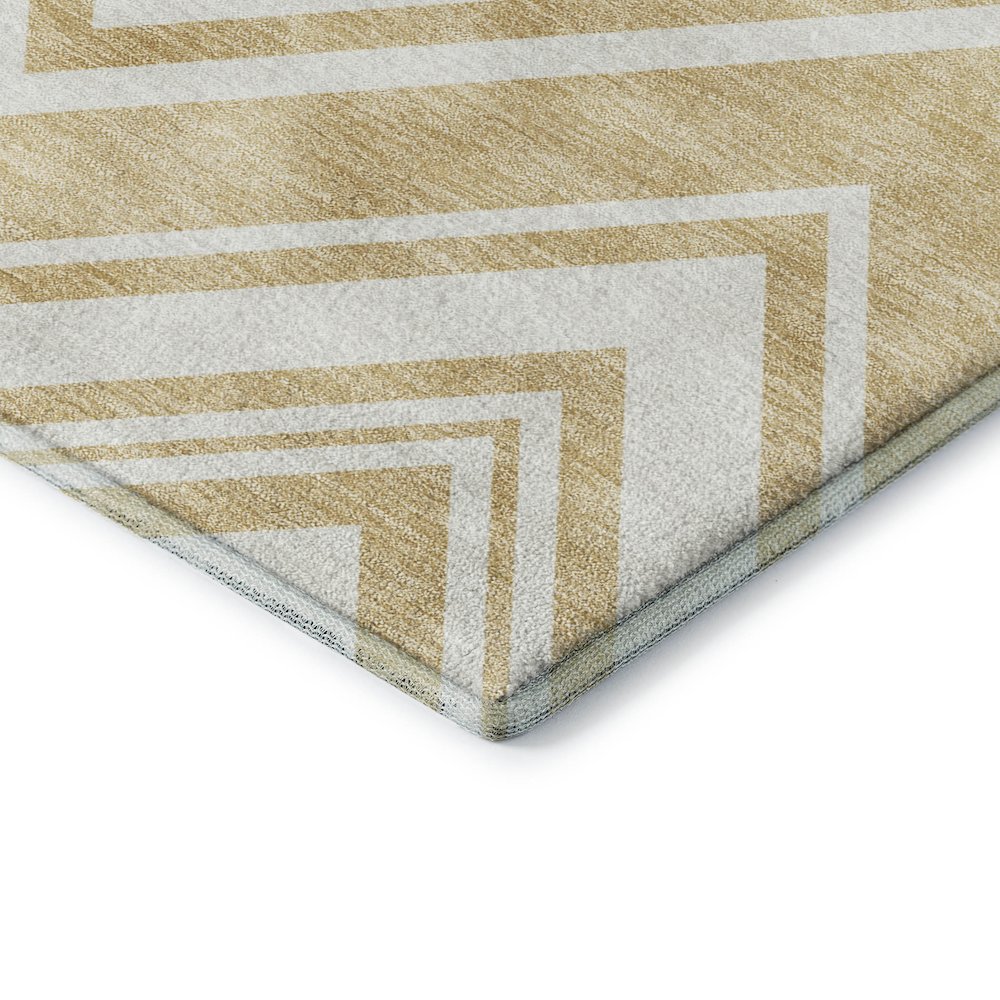 Luxury Washable Indoor/Outdoor The Reserve Honey 3' x 5' Rug. Picture 2
