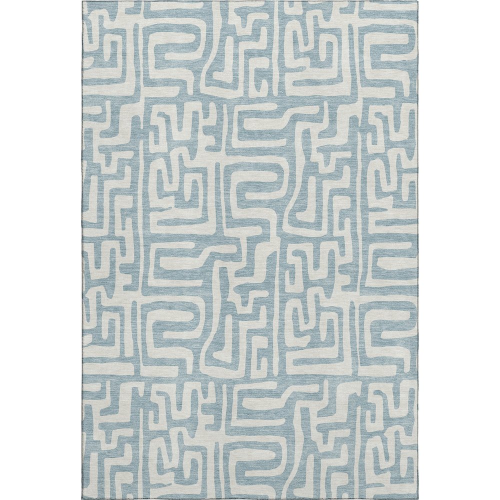 Luxury Washable Indoor/Outdoor The Reserve Denim 8' x 10' Rug. Picture 1