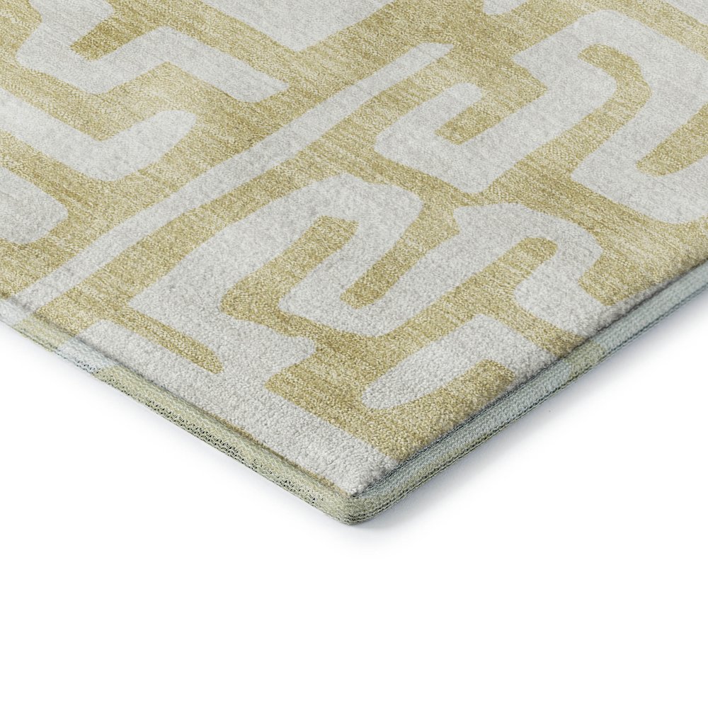 Luxury Washable Indoor/Outdoor The Reserve Wheat 3' x 5' Rug. Picture 2