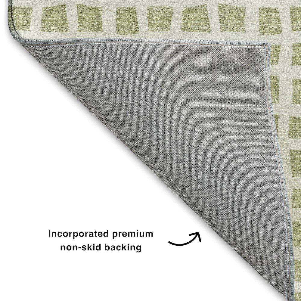 Luxury Washable Indoor/Outdoor The Reserve Aloe 3' x 5' Rug. Picture 4