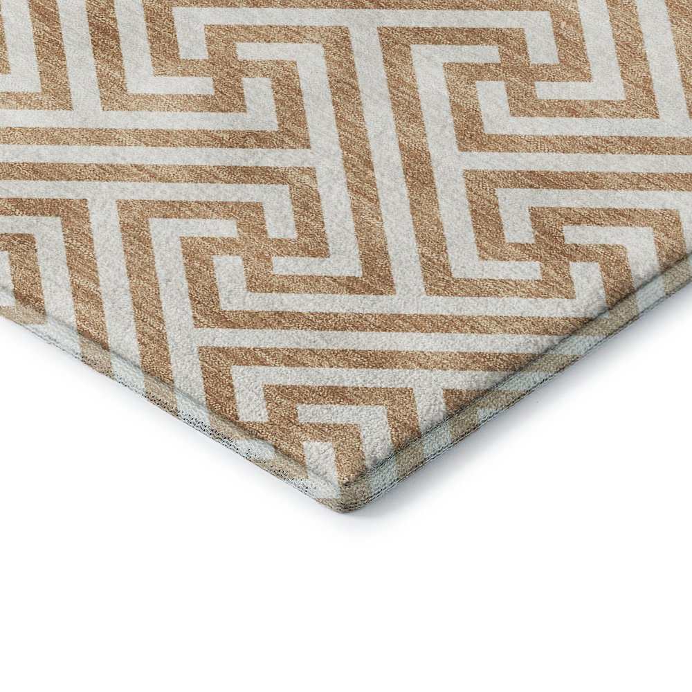 Luxury Washable Indoor/Outdoor The Reserve Copper 3' x 5' Rug. Picture 2