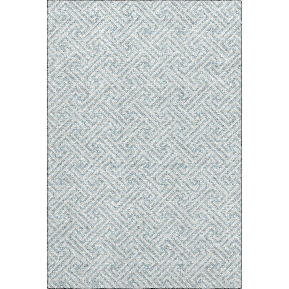 Luxury Washable Indoor/Outdoor The Reserve Sky 8' x 10' Rug. Picture 1