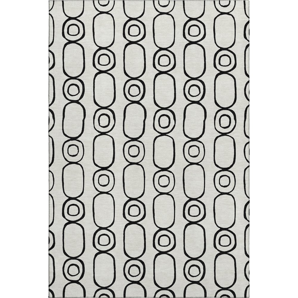 Luxury Washable Indoor/Outdoor The Reserve Ivory 8' x 10' Rug. Picture 1