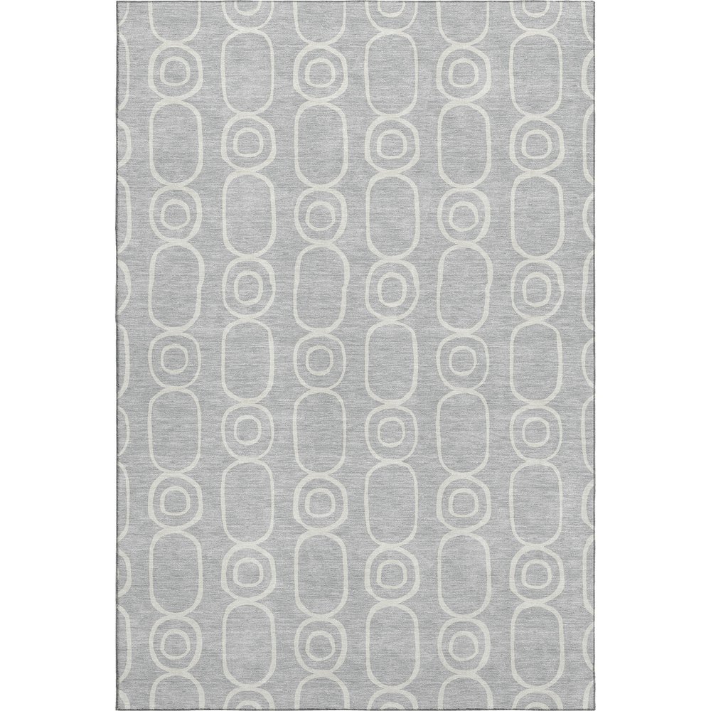 Luxury Washable Indoor/Outdoor The Reserve Silver 8' x 10' Rug. Picture 1