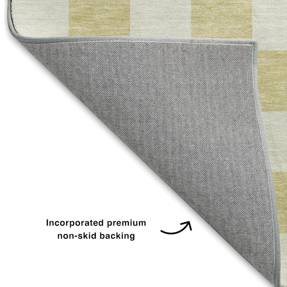 Luxury Washable Indoor/Outdoor The Reserve Wheat 3' x 5' Rug. Picture 4