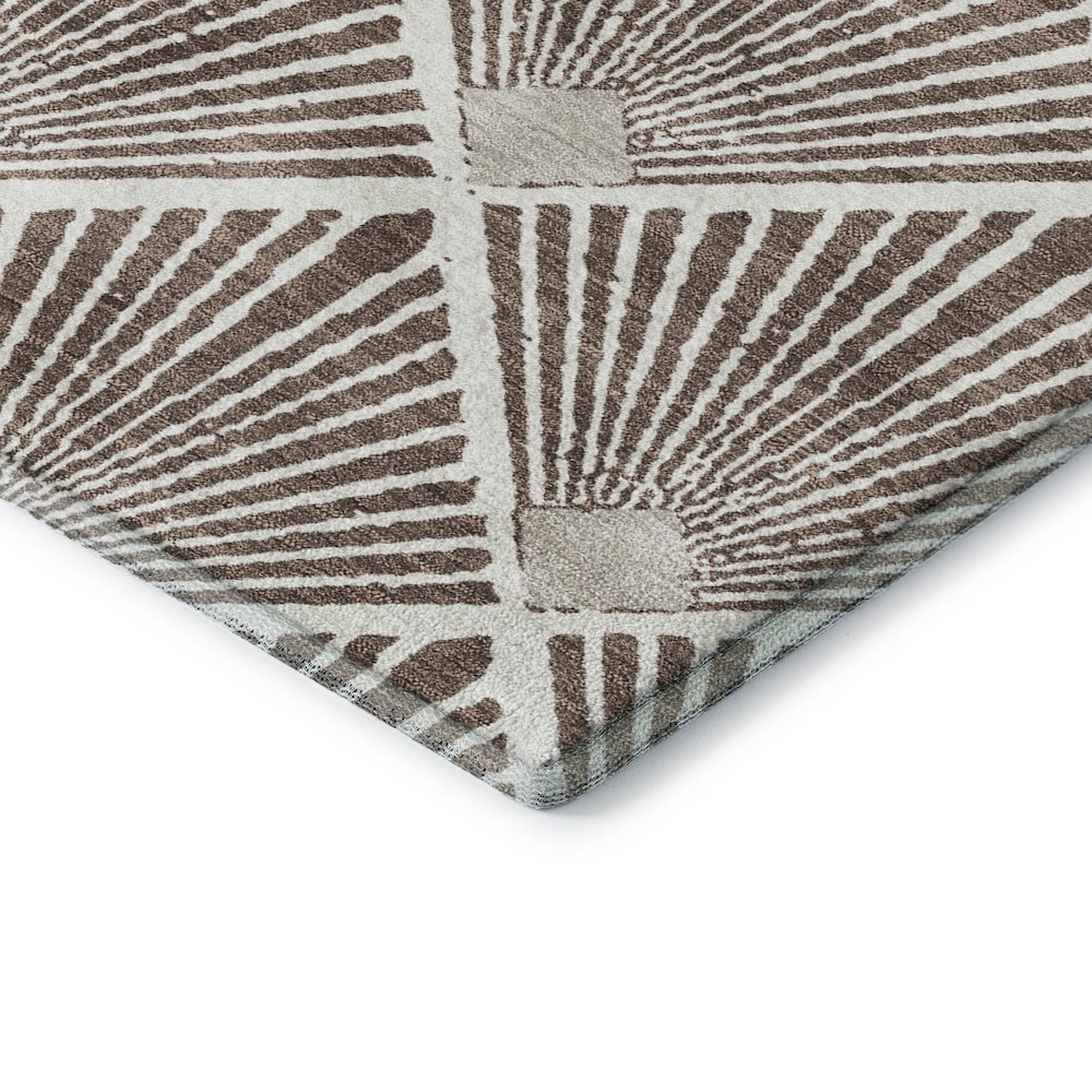Luxury Washable Indoor/Outdoor The Reserve Brown 3' x 5' Rug. Picture 2