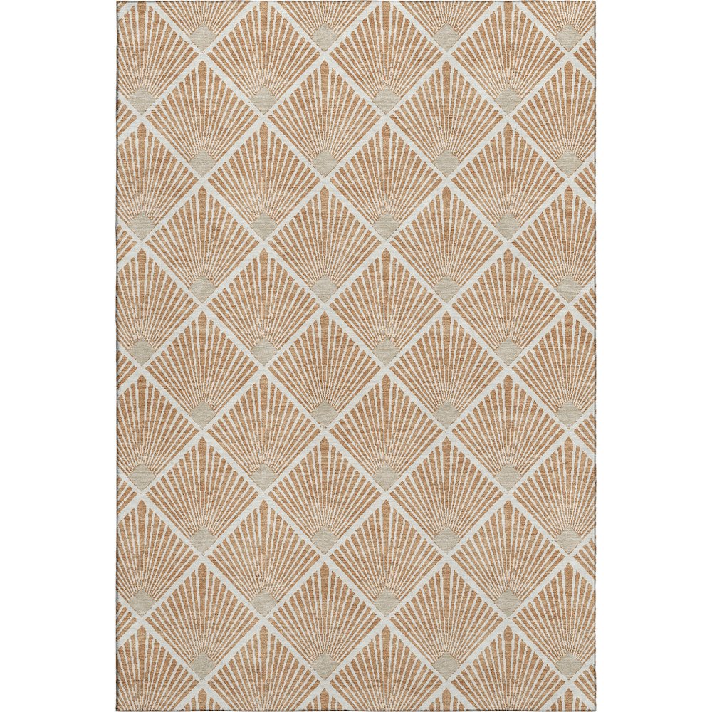 Luxury Washable Indoor/Outdoor The Reserve Copper 8' x 10' Rug. Picture 1