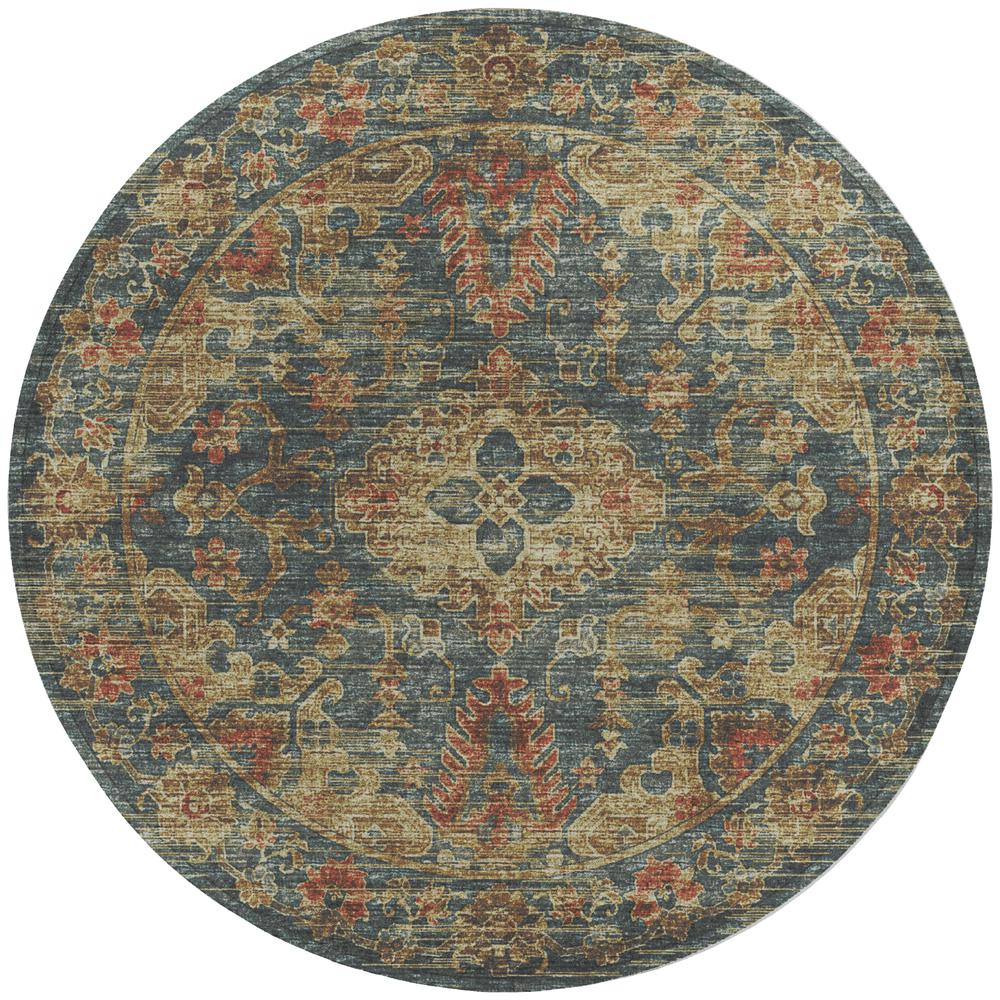 Tuscany TU13 Teal 8' x 8' Rug. Picture 1