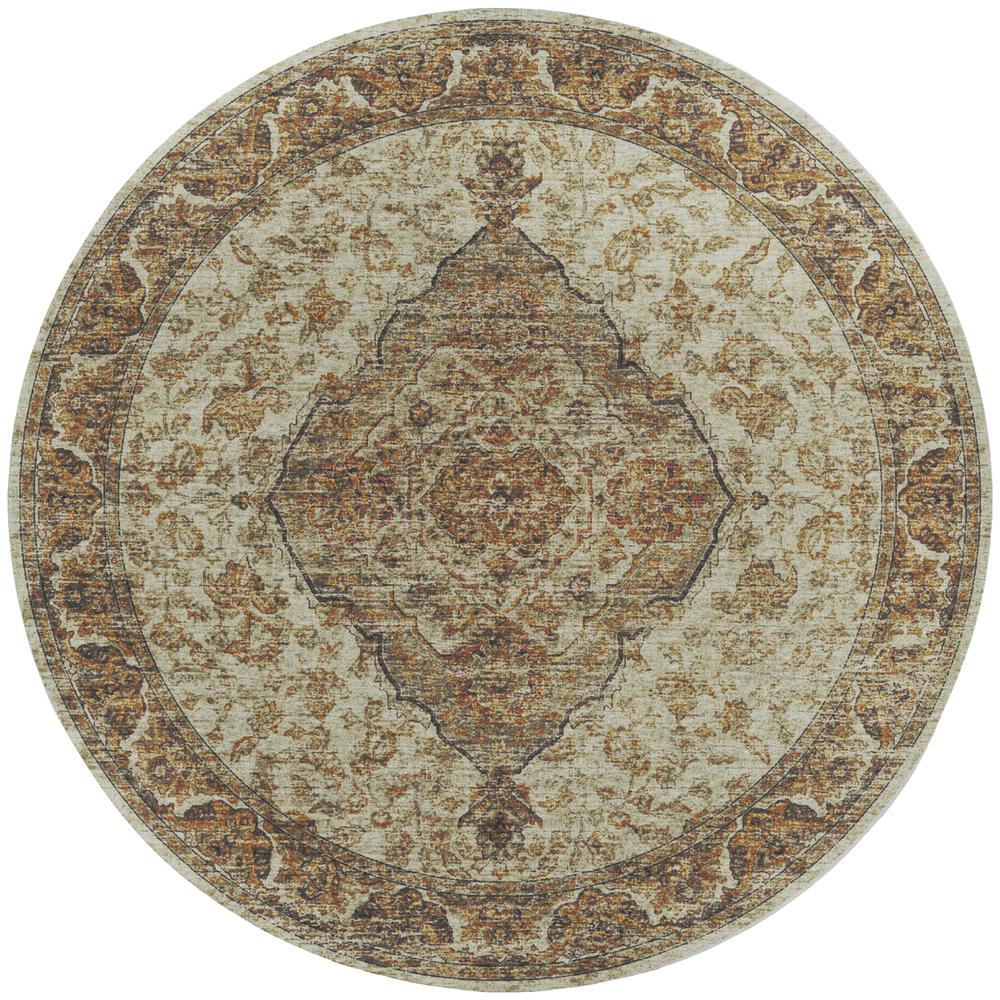 Tuscany TU9 Gold 8' x 8' Rug. Picture 1