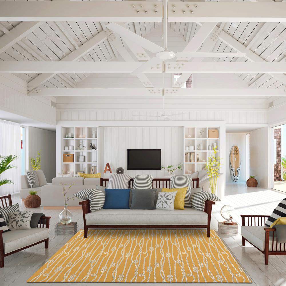 Indoor/Outdoor Harpswell AHP37 Gilded Washable 8' x 10' Rug. Picture 2