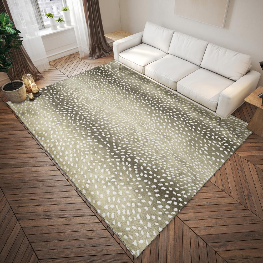 Safari Fawn Animal Animal Print 5' x 7'6" Area Rug Fawn ASF33. Picture 1