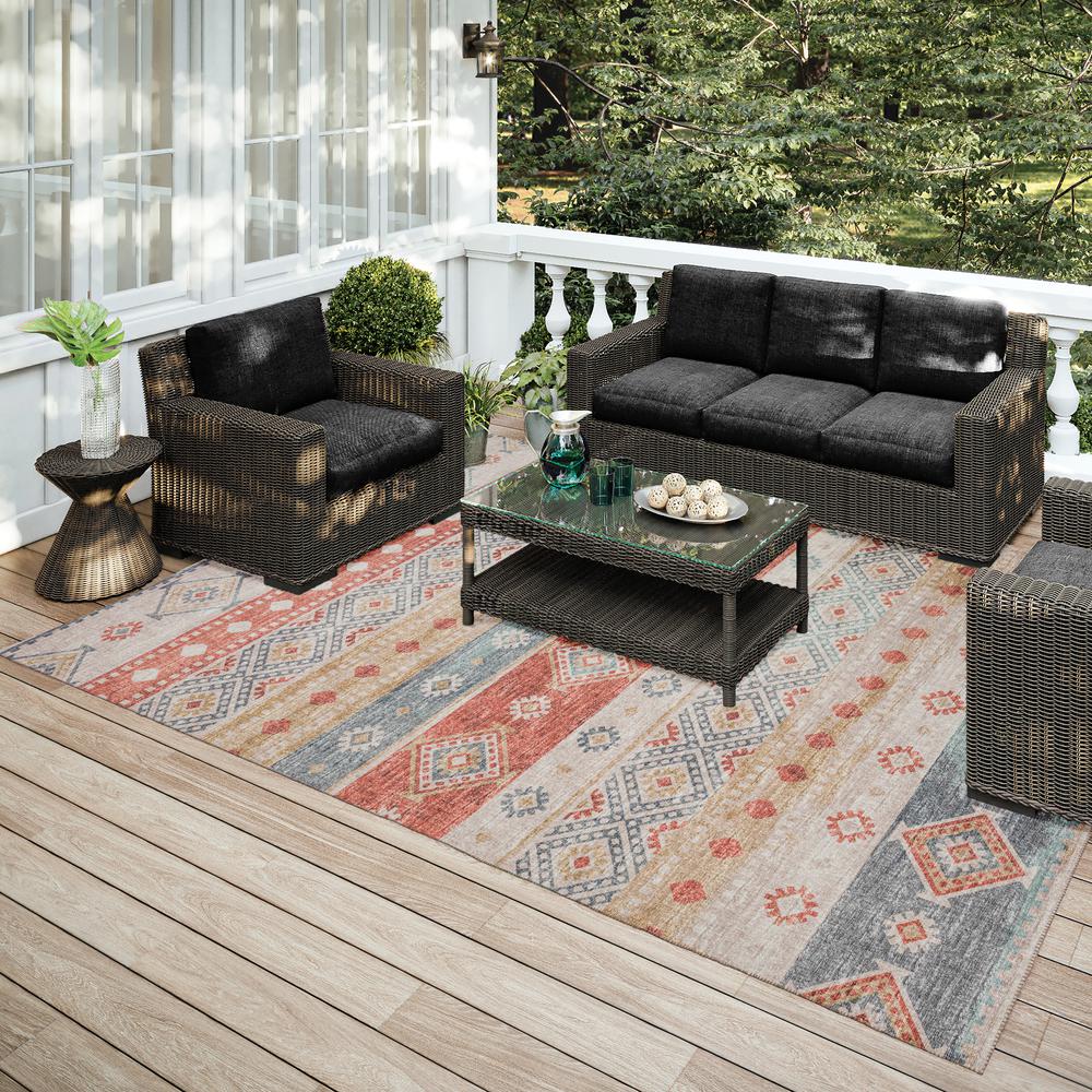 Indoor/Outdoor Sedona SN12 Canyon Washable 8' x 10' Rug. Picture 2