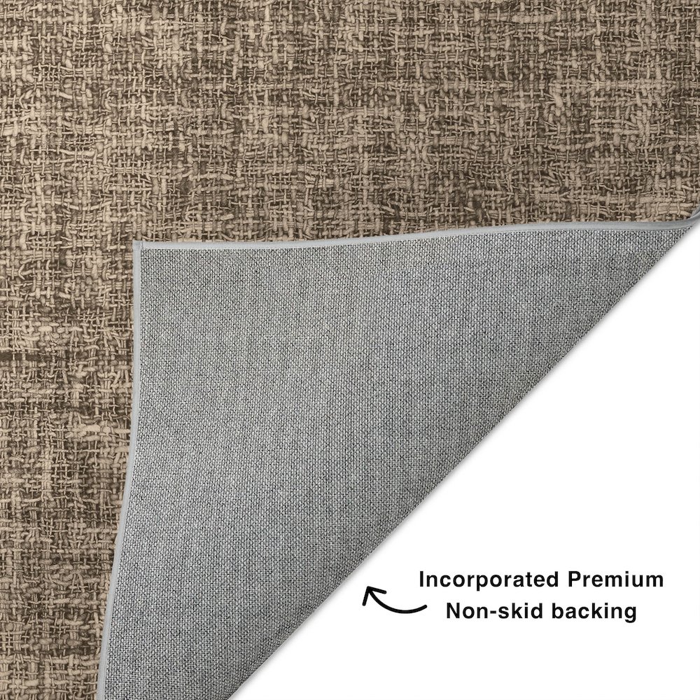 Luxury Washable Voyage VY1 Brown 3' x 5' Rug. Picture 4