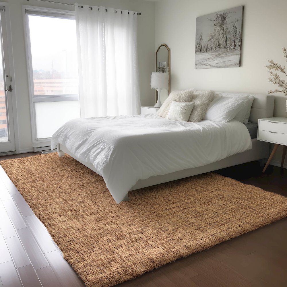 Luxury Washable Voyage VY1 Orange 8' x 10' Rug. Picture 5