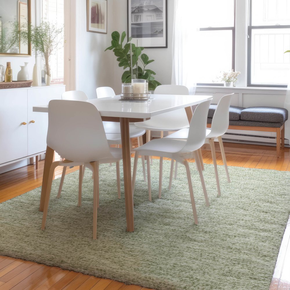 Luxury Washable Voyage VY2 Green 8' x 10' Rug. Picture 5