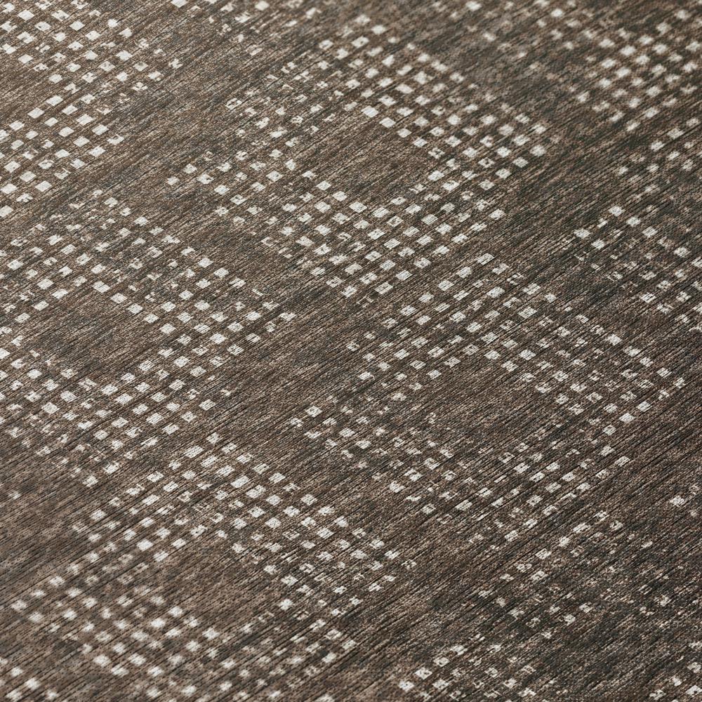 Eleanor Brown Contemporary Geometric 9' x 12' Area Rug Brown AER31. Picture 5