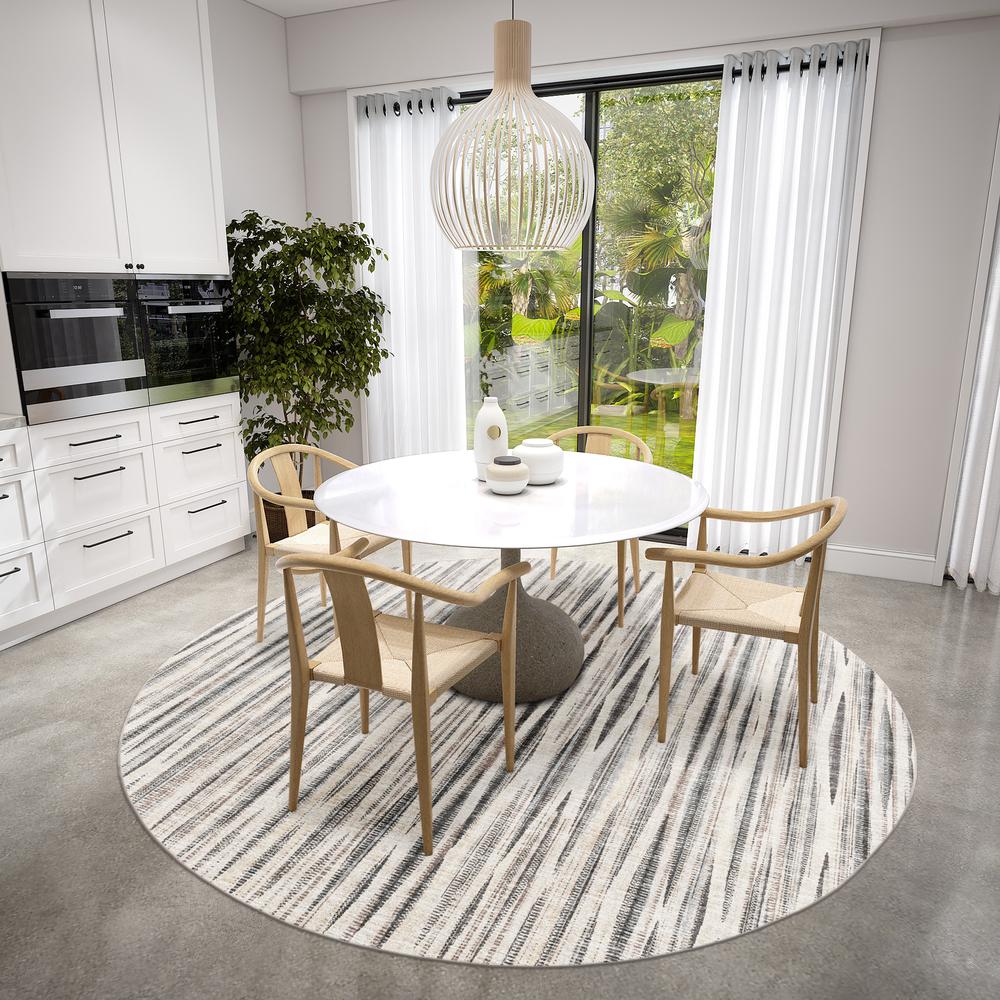 Amador AA1 Ivory 8' x 8' Round Rug. Picture 2