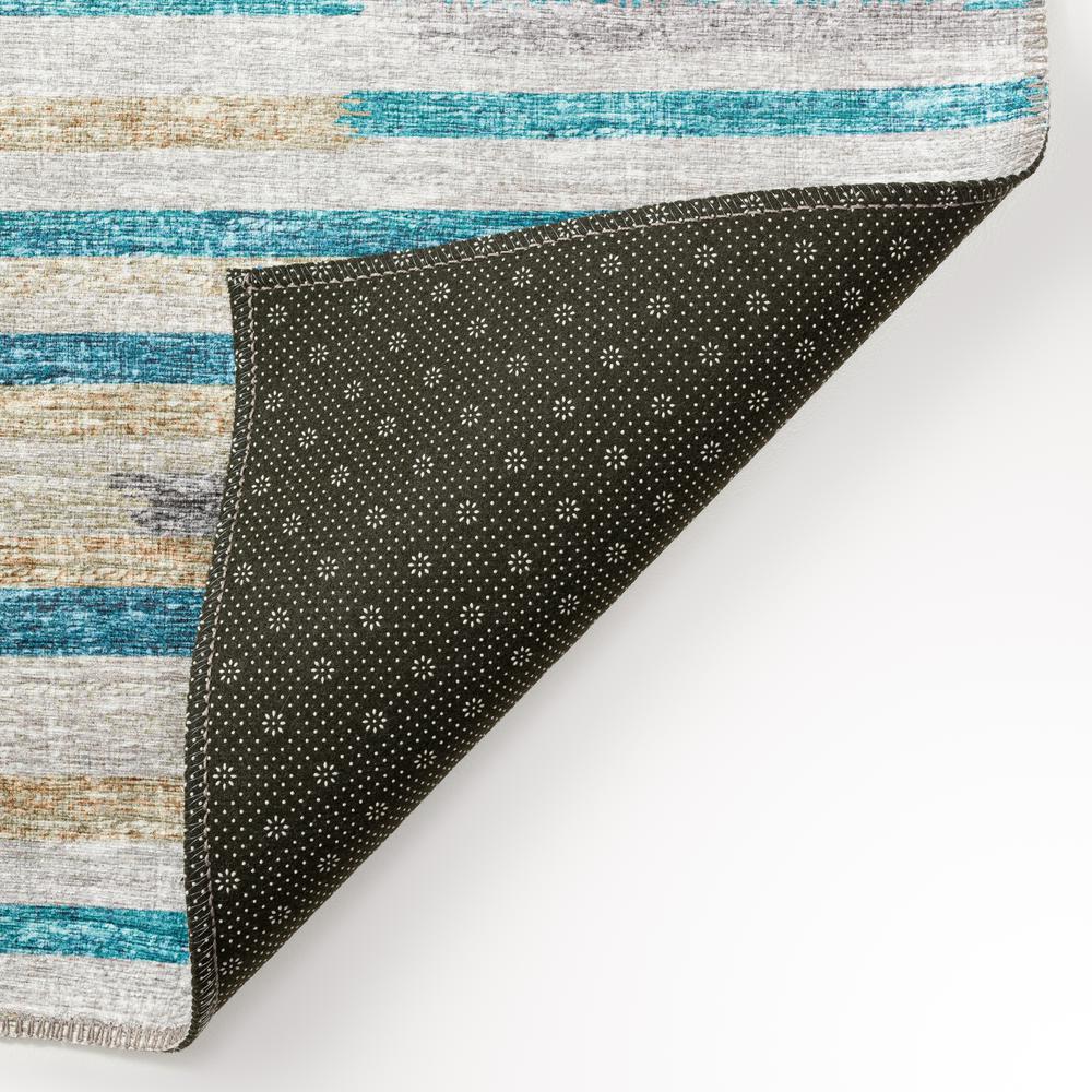 Yuma Blue Transitional Striped 9' x 12' Area Rug Blue AYU38. Picture 4