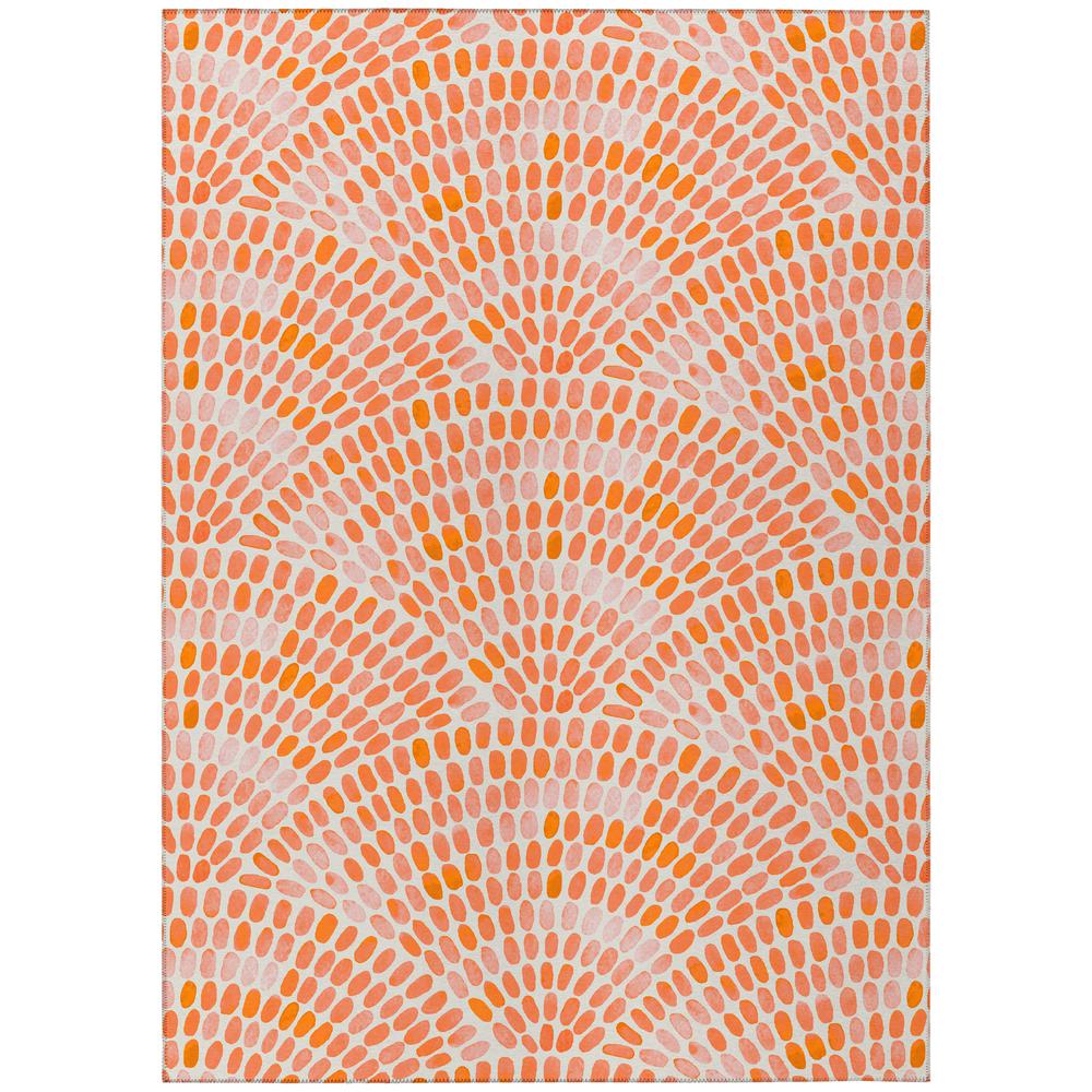Indoor/Outdoor Surfside ASR37 Peach Washable 8' x 10' Rug. Picture 1