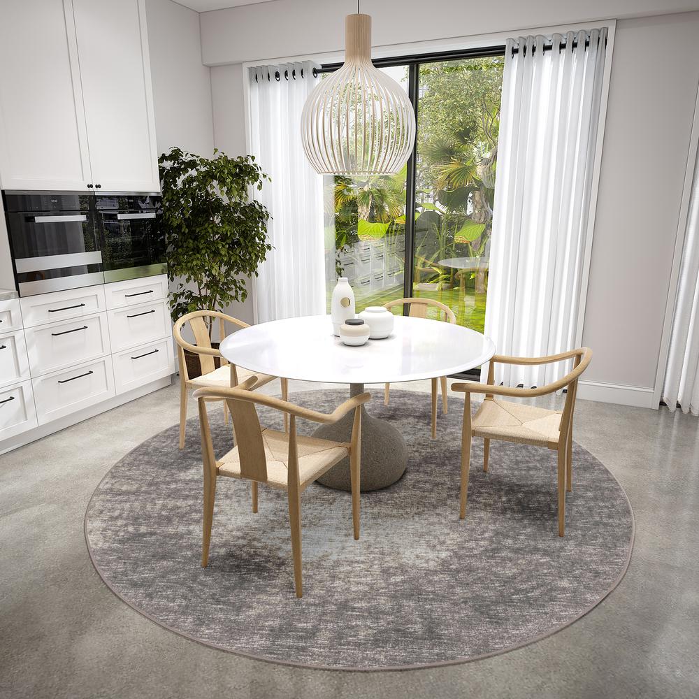 Winslow WL1 Taupe 8' x 8' Round Rug. Picture 2