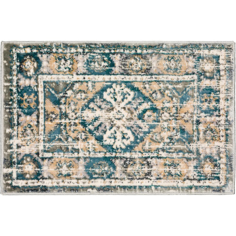 Karma KM22 Charcoal 1'8" x 2'6" Rug. Picture 1