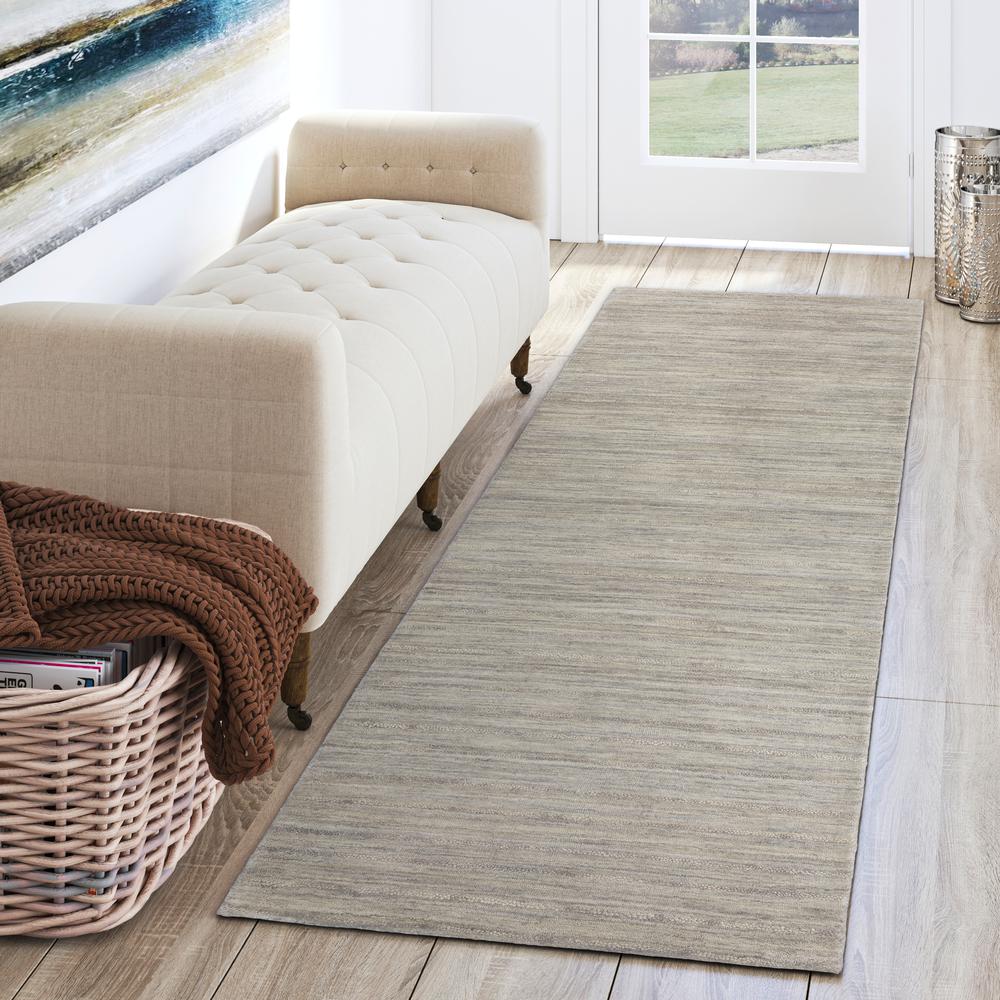Rafia RF100 Granite 2'3" x 7'6" Runner Rug. Picture 2
