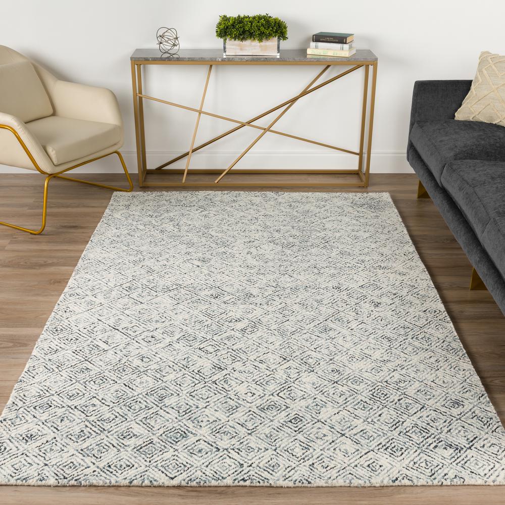 Zoe ZZ1 Charcoal 5' x 7'6" Rug. Picture 2