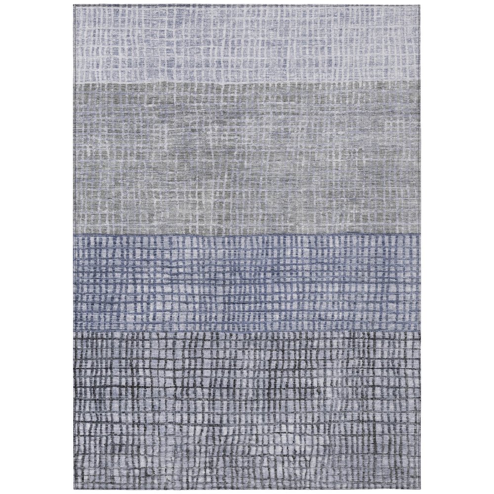 Machine Washable Indoor/Outdoor Chantille Denim 9' x 12' Rug. Picture 1