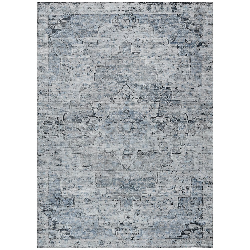 Machine Washable Indoor/Outdoor Chantille Sky 9' x 12' Rug. Picture 1