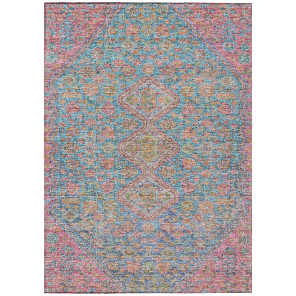 Machine Washable Indoor/Outdoor Chantille Sky 9' x 12' Rug. Picture 1
