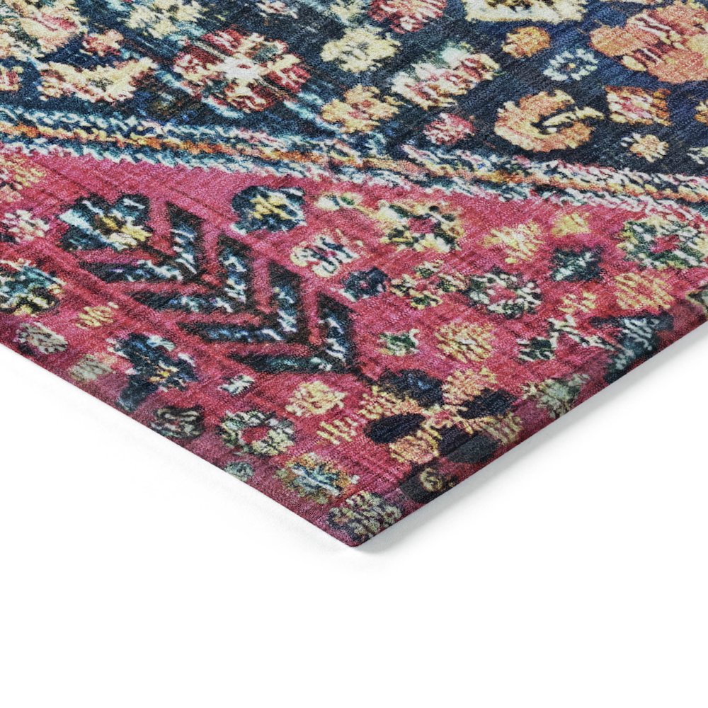 Machine Washable Indoor/Outdoor Chantille Teal 5' x 7'6" Rug. Picture 3