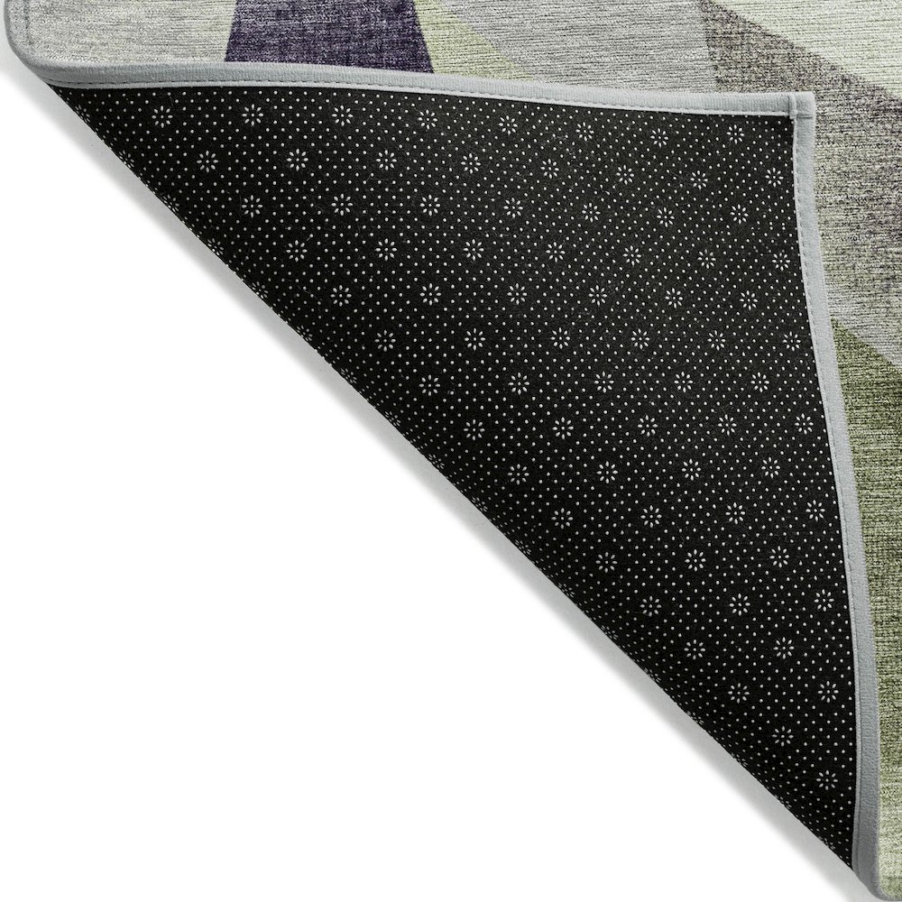 Machine Washable Indoor/Outdoor Chantille Purple 5' x 7'6" Rug. Picture 2