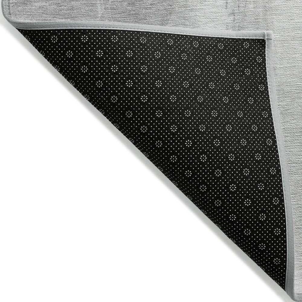 Machine Washable Indoor/Outdoor Chantille Gray 5' x 7'6" Rug. Picture 2
