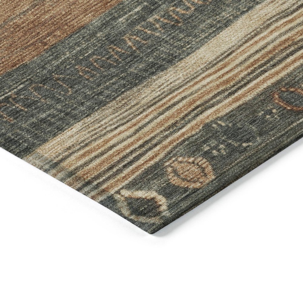 Machine Washable Indoor/Outdoor Chantille Fern 5' x 7'6" Rug. Picture 3