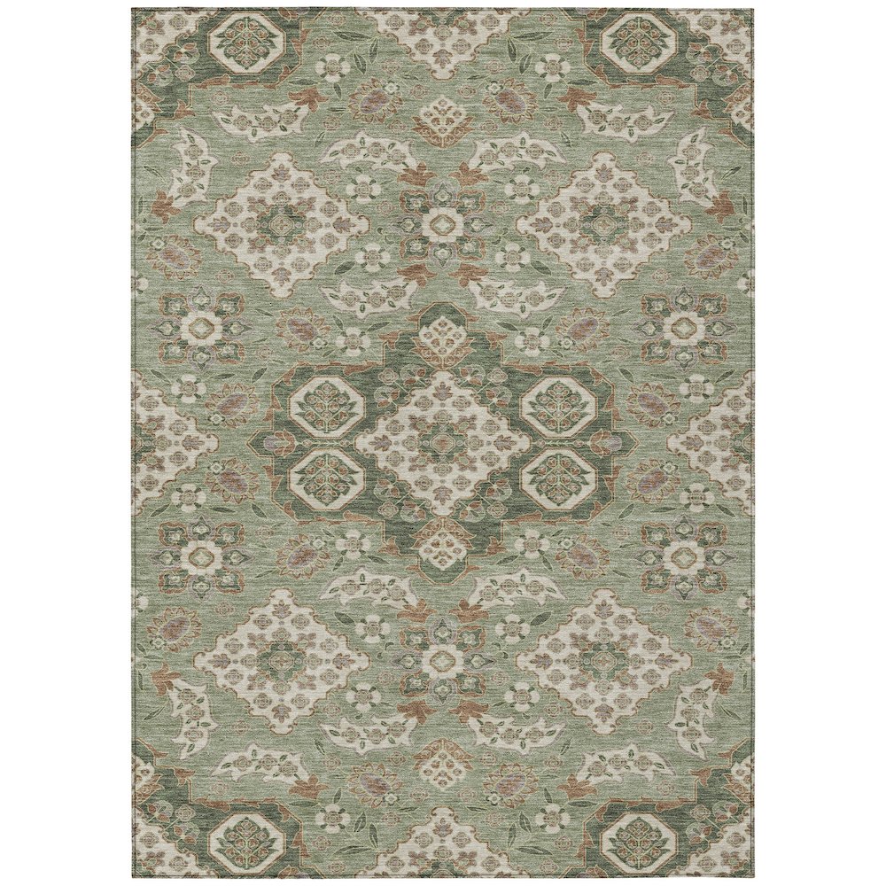 Machine Washable Indoor/Outdoor Chantille Sage 9' x 12' Rug. Picture 1