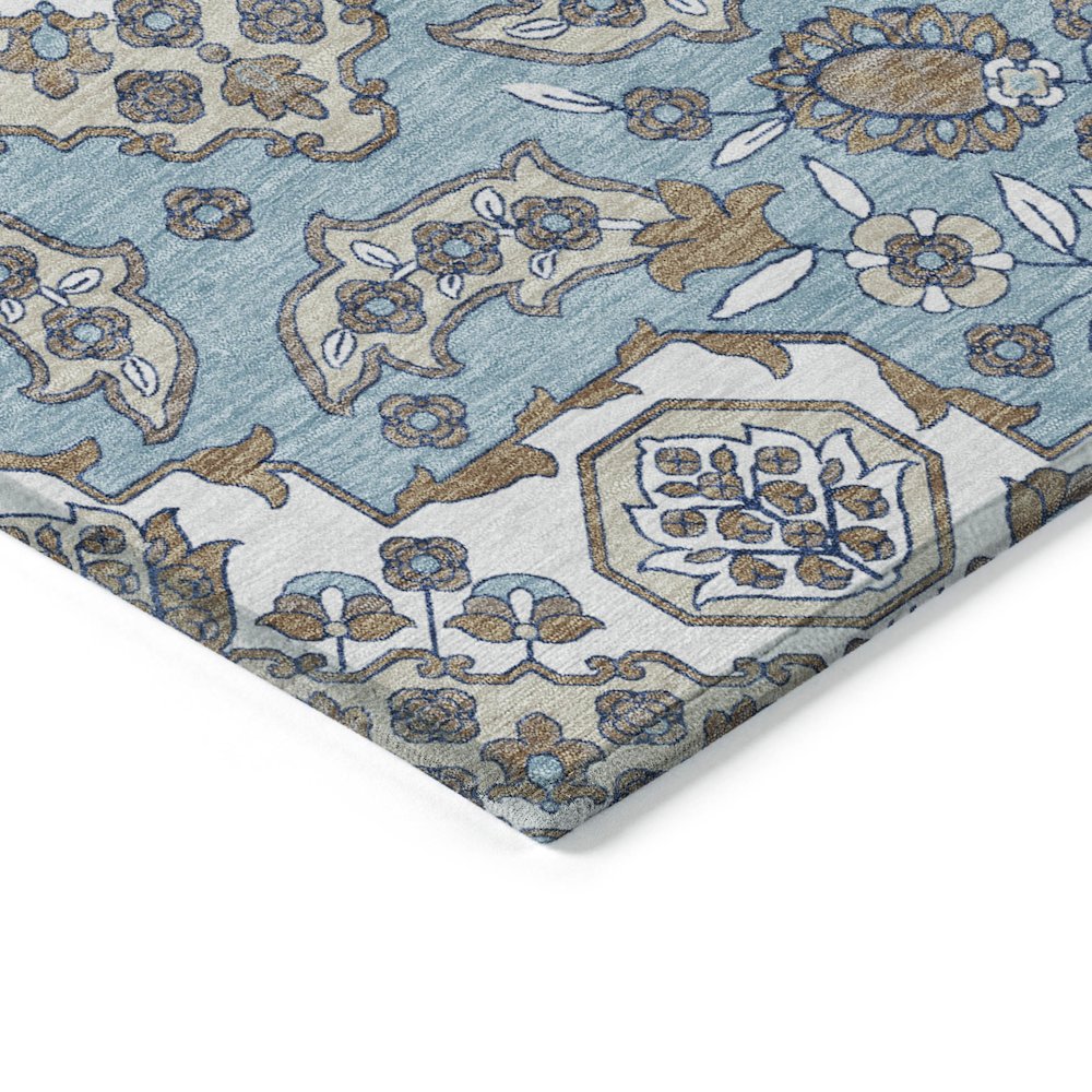 Machine Washable Indoor/Outdoor Chantille Sky 5' x 7'6" Rug. Picture 3