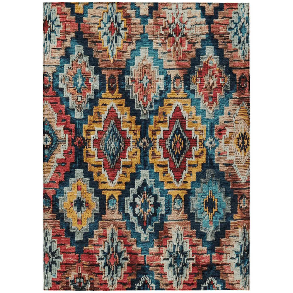 Machine Washable Indoor/Outdoor Chantille Rust 9' x 12' Rug. Picture 1