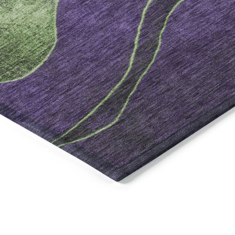 Machine Washable Indoor/Outdoor Chantille Purple 5' x 7'6" Rug. Picture 3