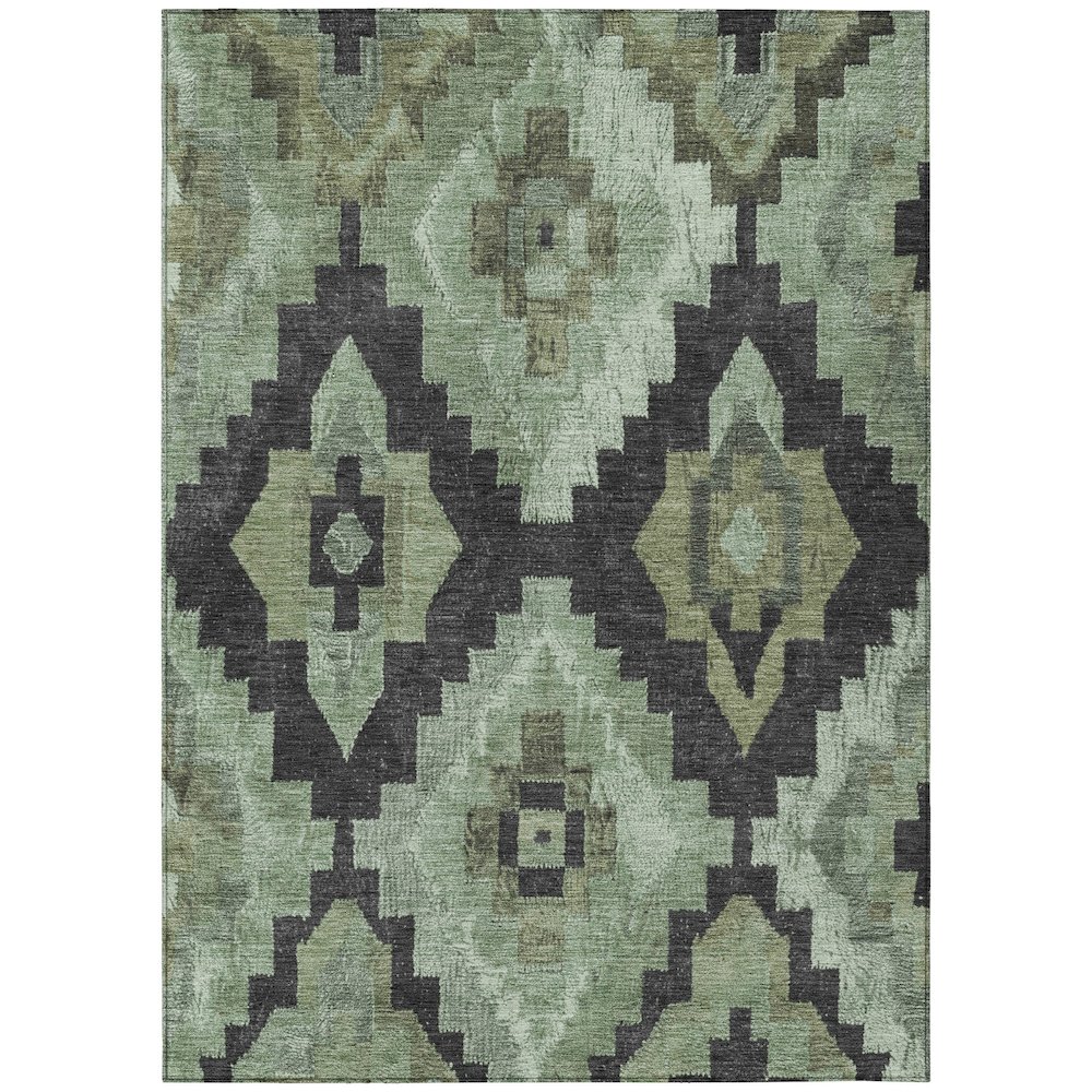 Machine Washable Indoor/Outdoor Chantille Aloe 9' x 12' Rug. Picture 1