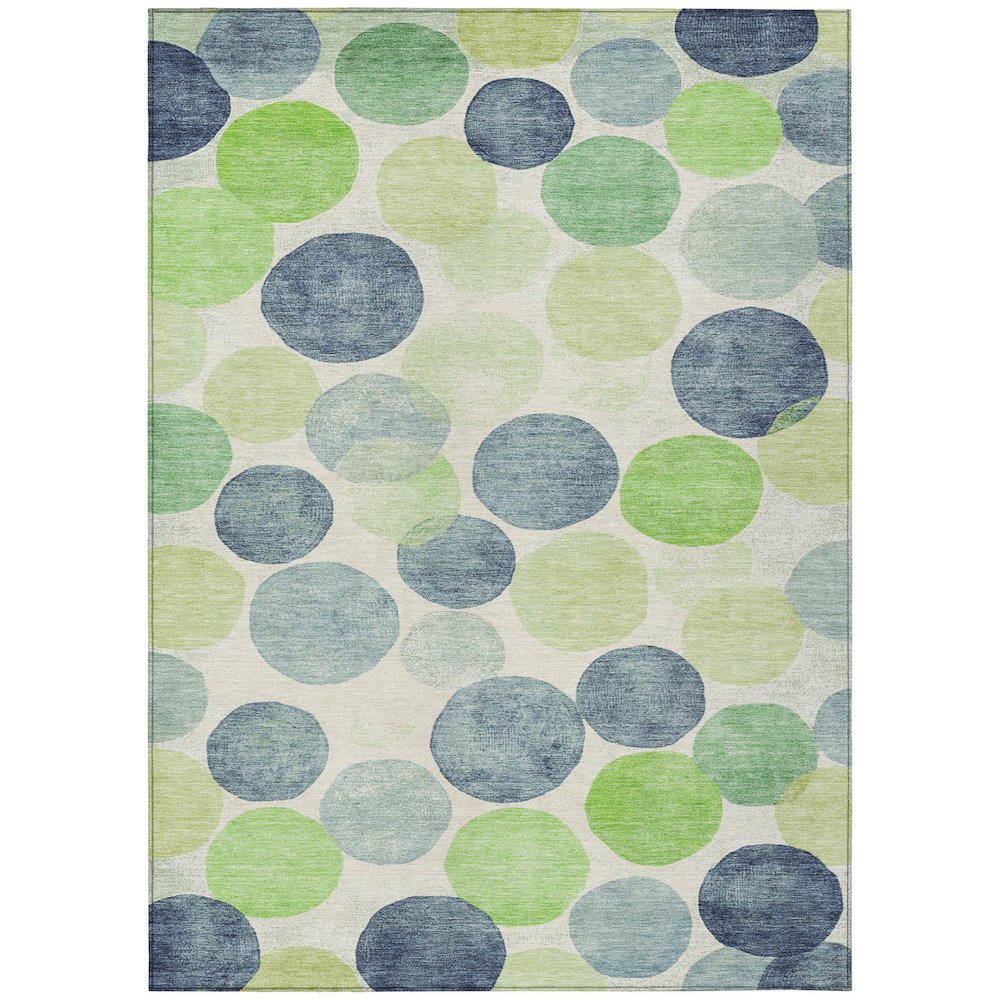 Machine Washable Indoor/Outdoor Chantille Navy 9' x 12' Rug. Picture 1