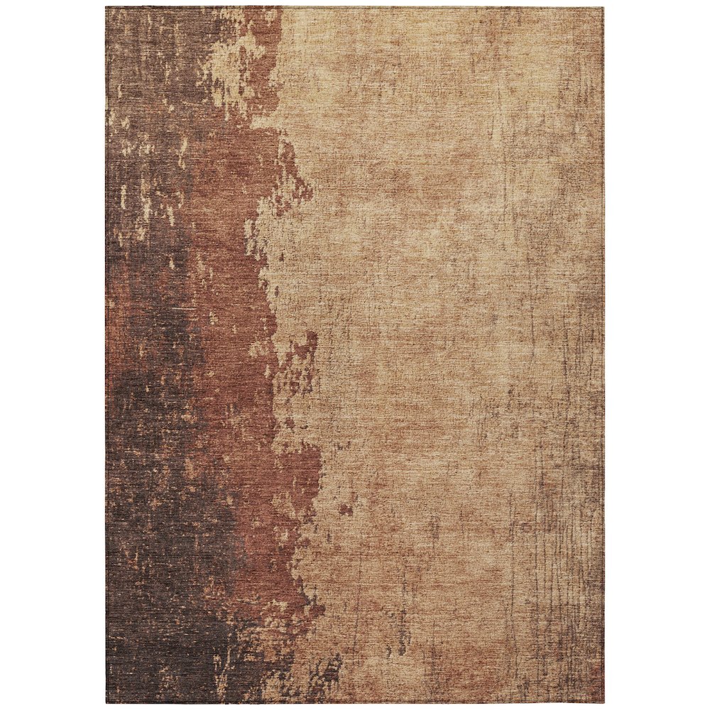 Machine Washable Indoor/Outdoor Chantille Paprika 9' x 12' Rug. Picture 1