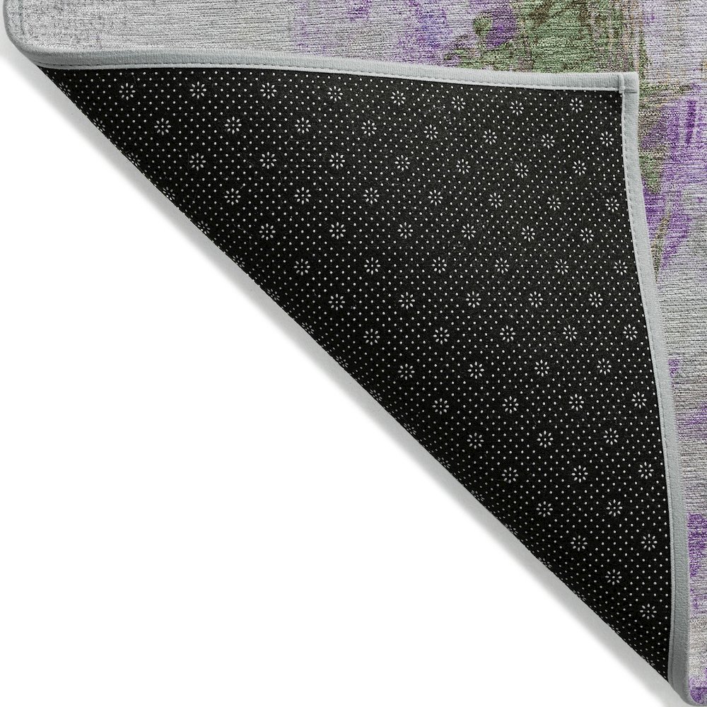 Machine Washable Indoor/Outdoor Chantille Purple 5' x 7'6" Rug. Picture 2