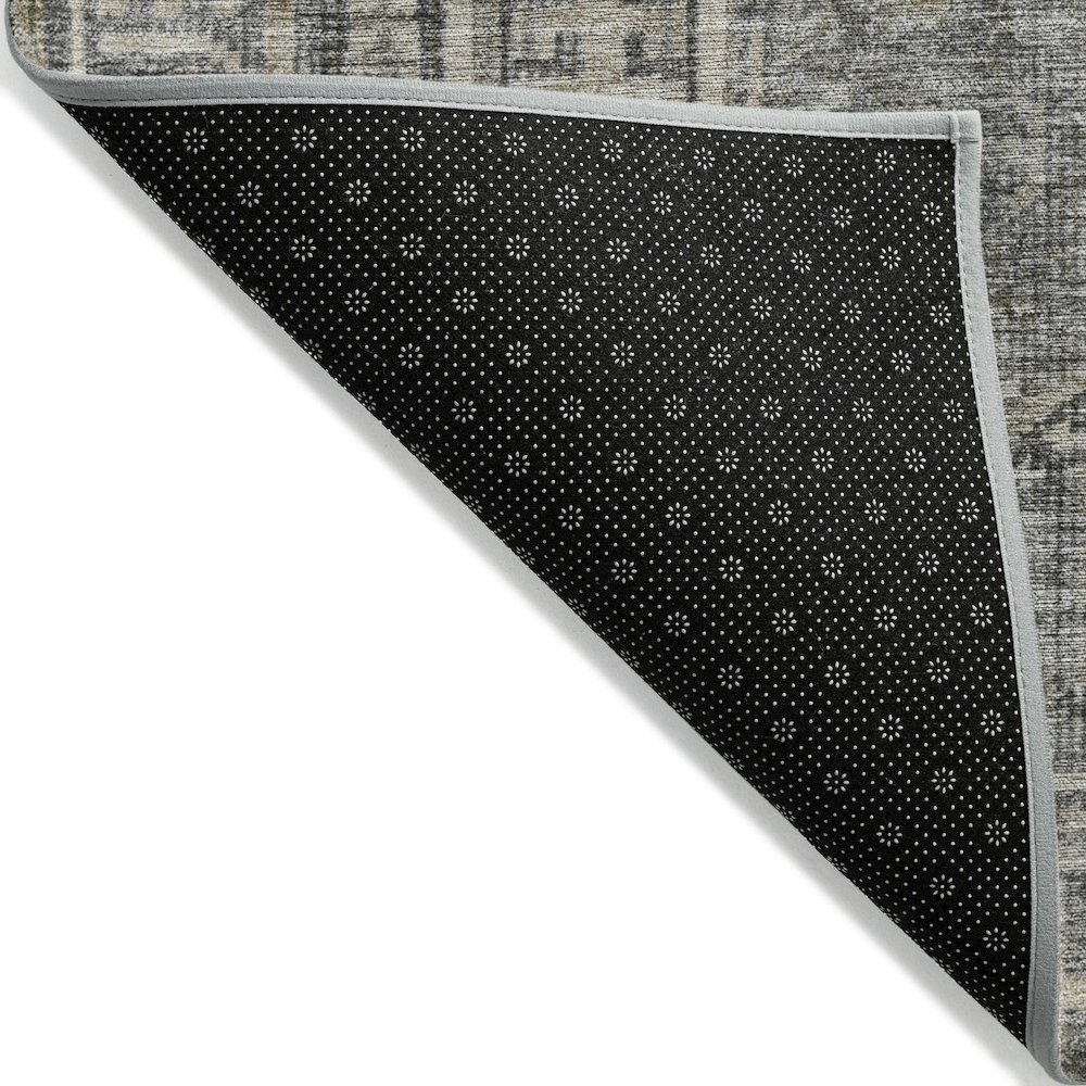 Machine Washable Indoor/Outdoor Chantille Pewter 5' x 7'6" Rug. Picture 2